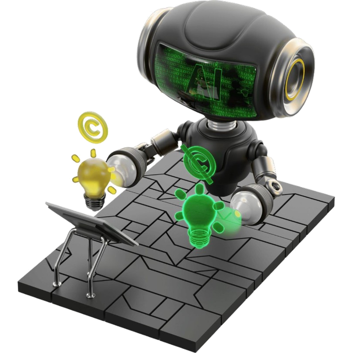 AI Search Optimization — robot and AI platform visibility illustration